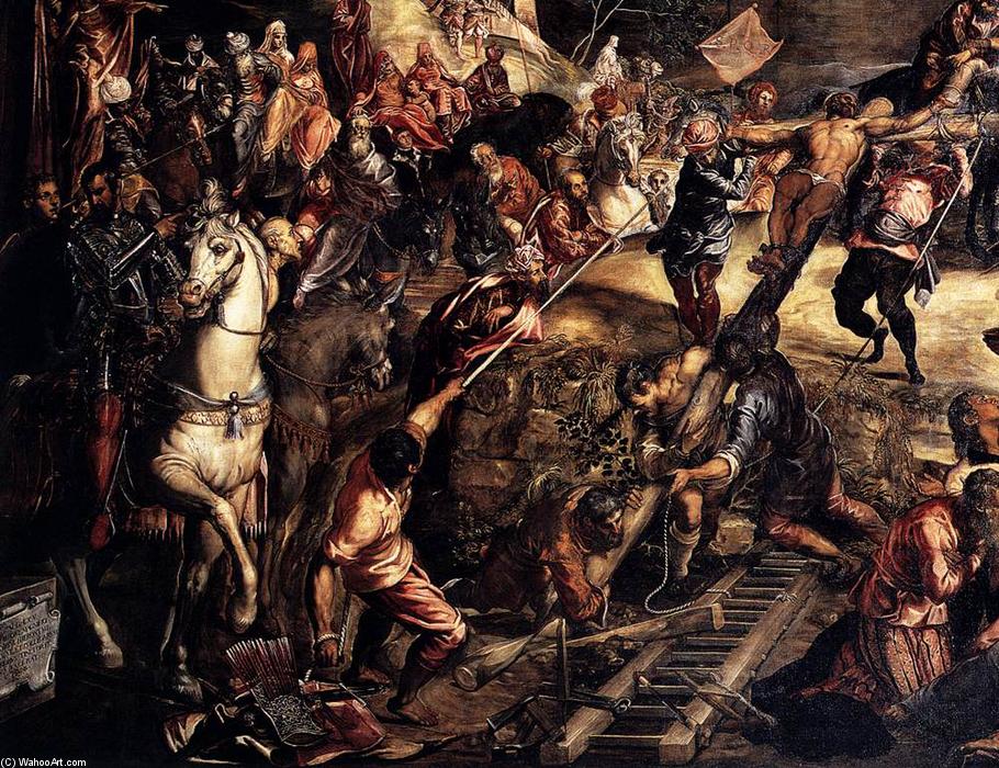 Wikioo.org – L'Encyclopédie des Beaux Arts - Peinture, Oeuvre de Tintoretto (Jacopo Comin) - La Crucifixion détail