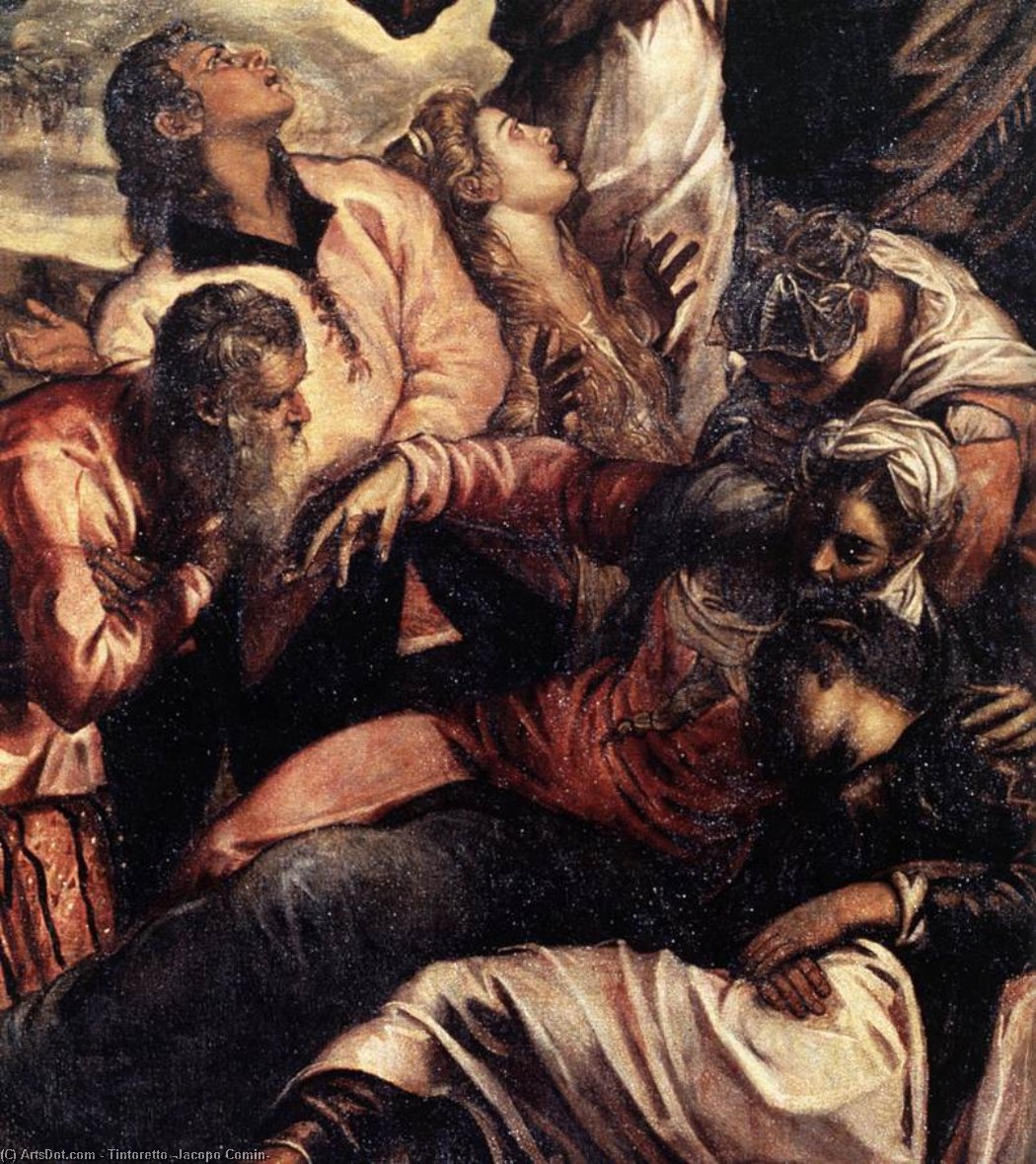 Wikioo.org – L'Encyclopédie des Beaux Arts - Peinture, Oeuvre de Tintoretto (Jacopo Comin) - La Crucifixion détail  11