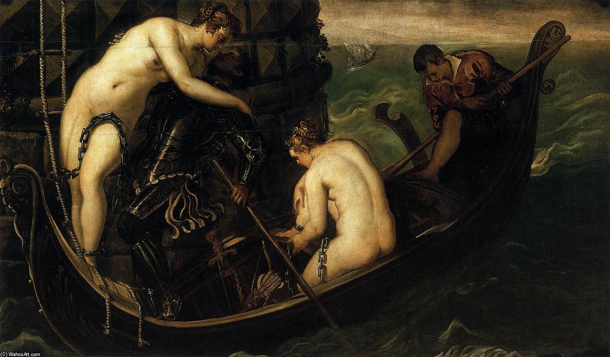 WikiOO.org – 美術百科全書 - 繪畫，作品 Tintoretto (Jacopo Comin) - 解放 的  阿尔西诺伊