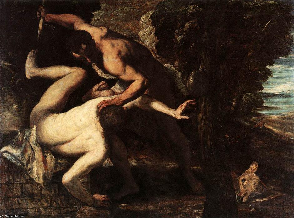 Wikioo.org – La Enciclopedia de las Bellas Artes - Pintura, Obras de arte de Tintoretto (Jacopo Comin) - el asesinato de abel