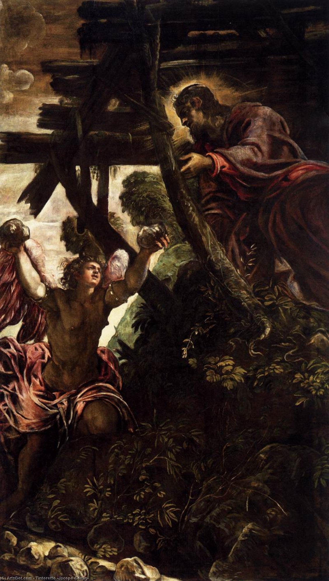 Wikioo.org - The Encyclopedia of Fine Arts - Painting, Artwork by Tintoretto (Jacopo Comin) - The Temptation of Christ
