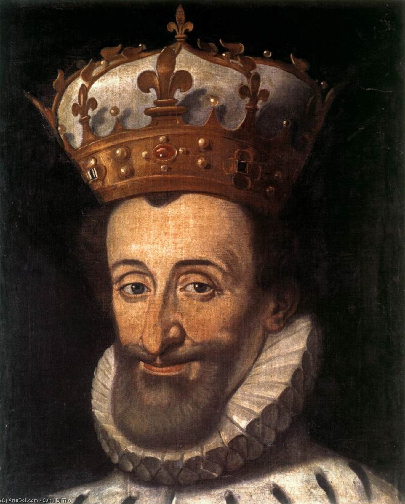Wikioo.org - The Encyclopedia of Fine Arts - Painting, Artwork by Santi Di Tito - Portrait of Henry IV of France