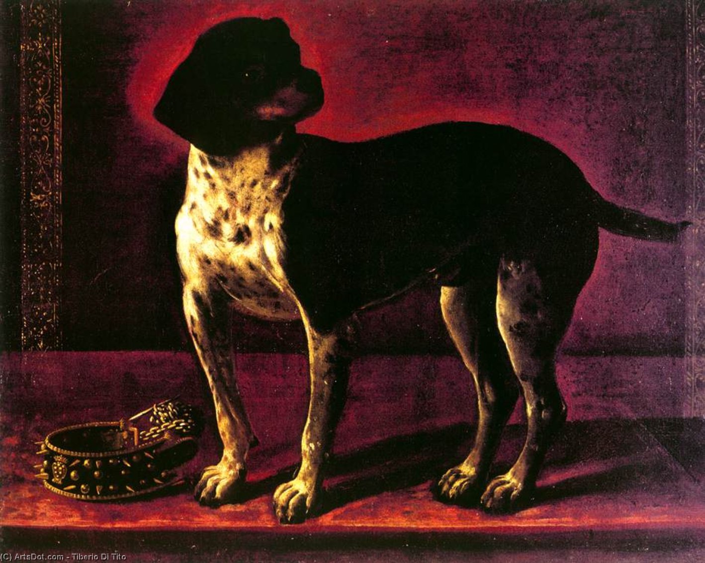 Wikioo.org – L'Enciclopedia delle Belle Arti - Pittura, Opere di Tiberio Di Tito - Ritratto di un cane