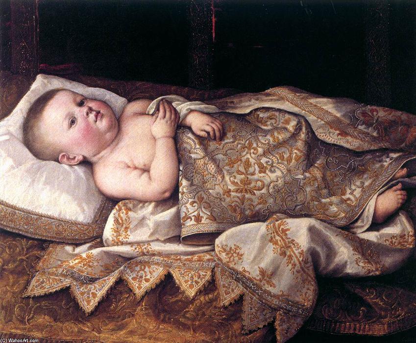 Wikioo.org – La Enciclopedia de las Bellas Artes - Pintura, Obras de arte de Tiberio Di Tito - Príncipe Leopoldo de Medici en una cuna