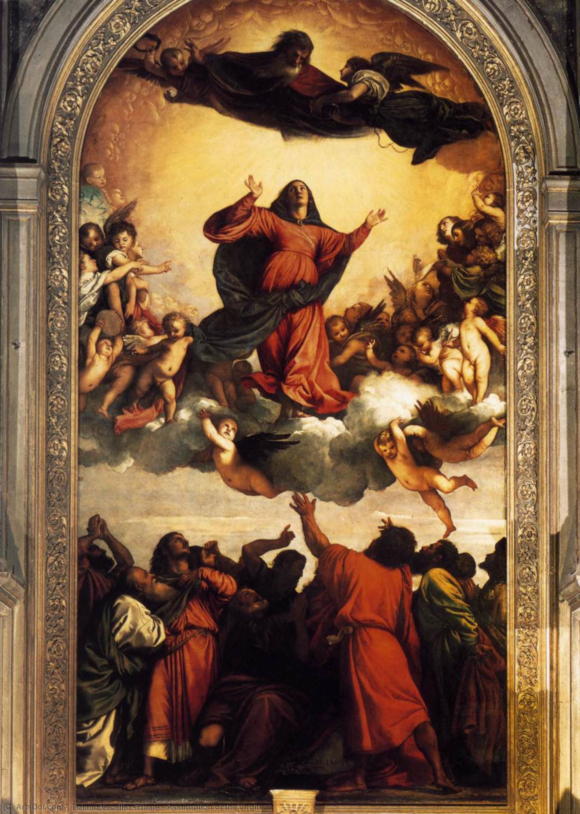 Wikioo.org – L'Enciclopedia delle Belle Arti - Pittura, Opere di Tiziano Vecellio (Titian) - assunzione della vergine