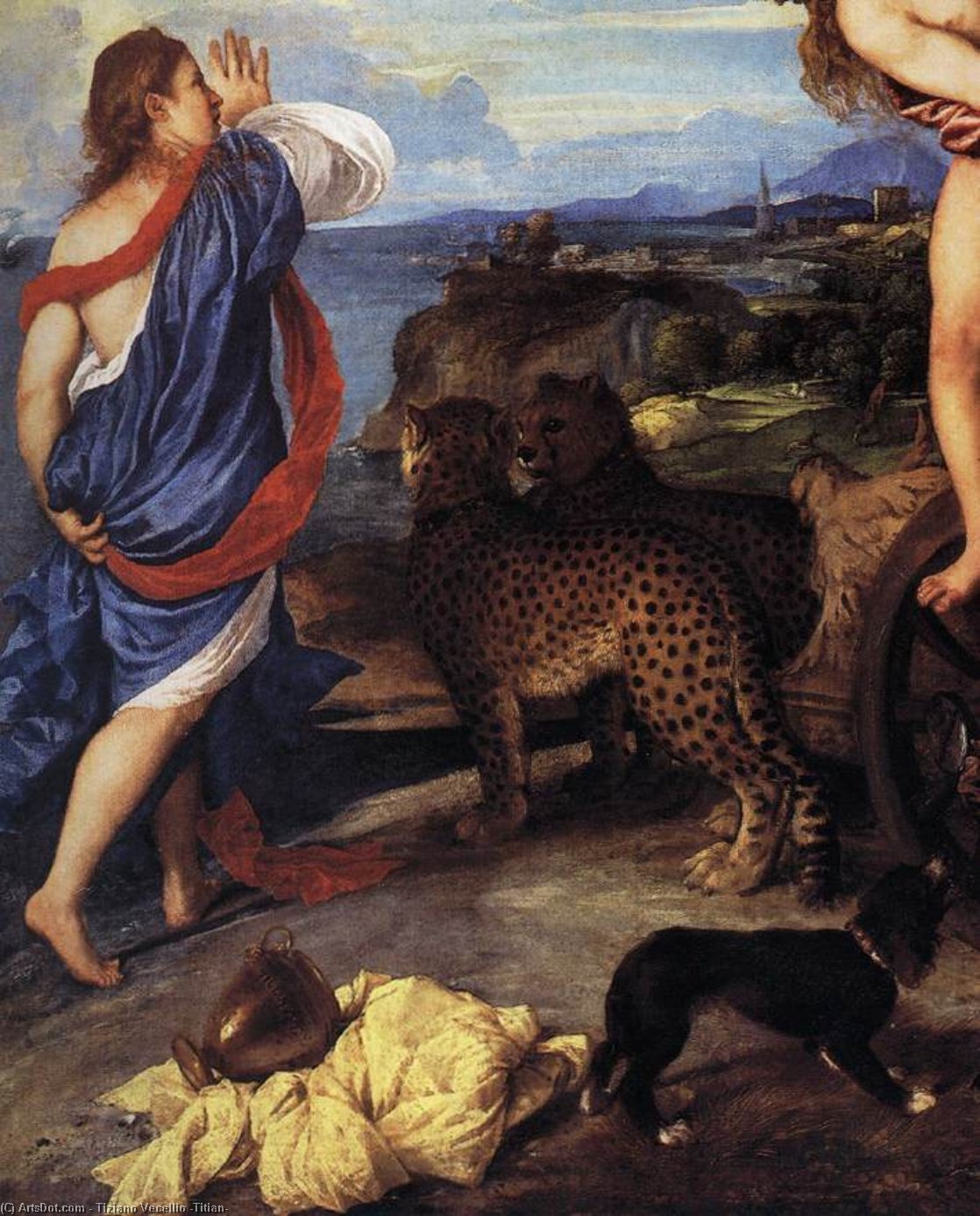 Wikoo.org - موسوعة الفنون الجميلة - اللوحة، العمل الفني Tiziano Vecellio (Titian) - Bacchus and Ariadne (detail)