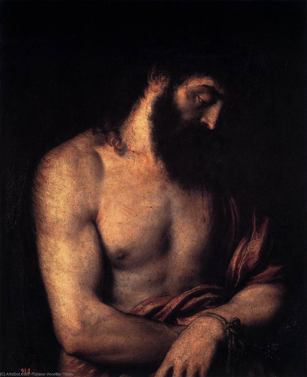 Wikioo.org - The Encyclopedia of Fine Arts - Painting, Artwork by Tiziano Vecellio (Titian) - Ecce Homo