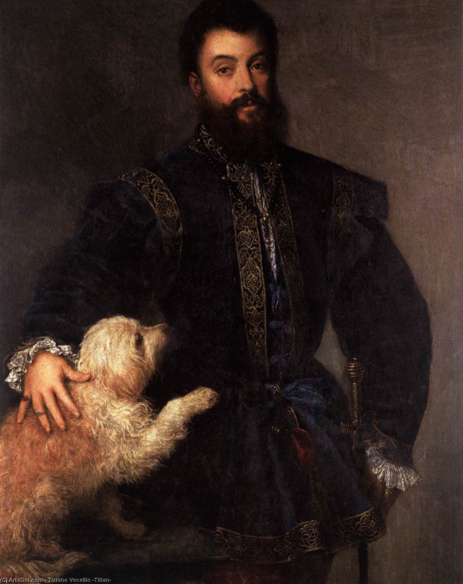 Wikoo.org - موسوعة الفنون الجميلة - اللوحة، العمل الفني Tiziano Vecellio (Titian) - Federico Gonzaga, Duke of Mantua