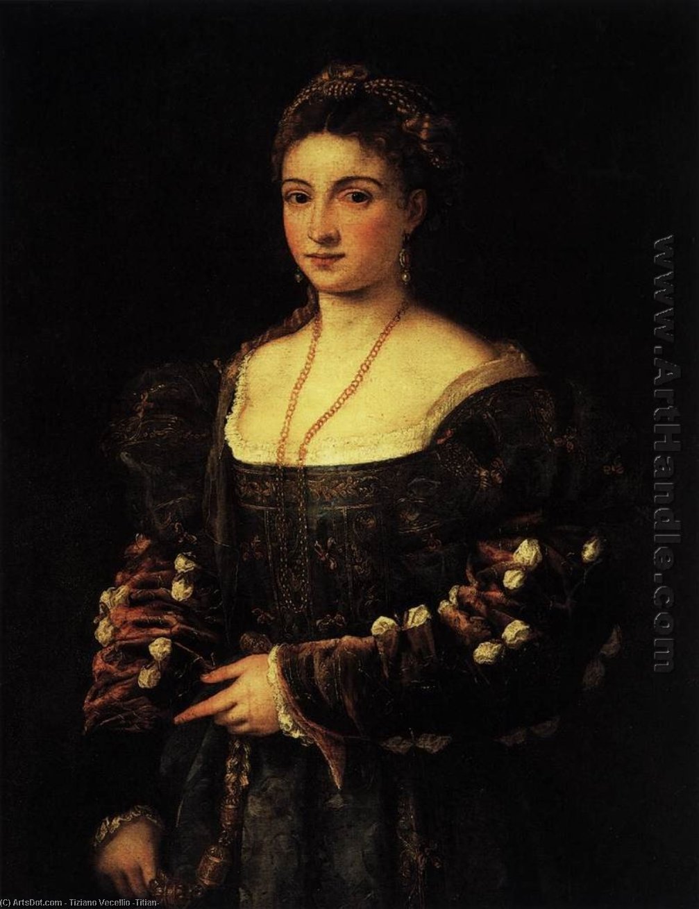 Wikioo.org - The Encyclopedia of Fine Arts - Painting, Artwork by Tiziano Vecellio (Titian) - La Bella
