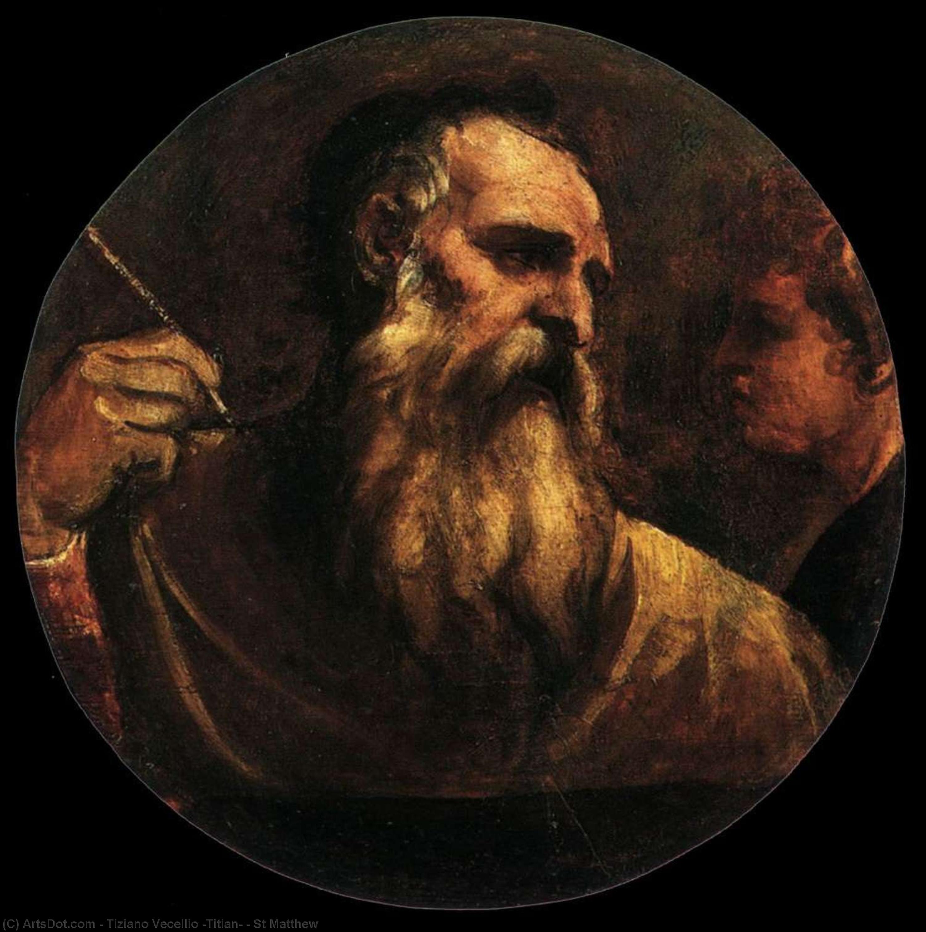 Wikioo.org - The Encyclopedia of Fine Arts - Painting, Artwork by Tiziano Vecellio (Titian) - St Matthew