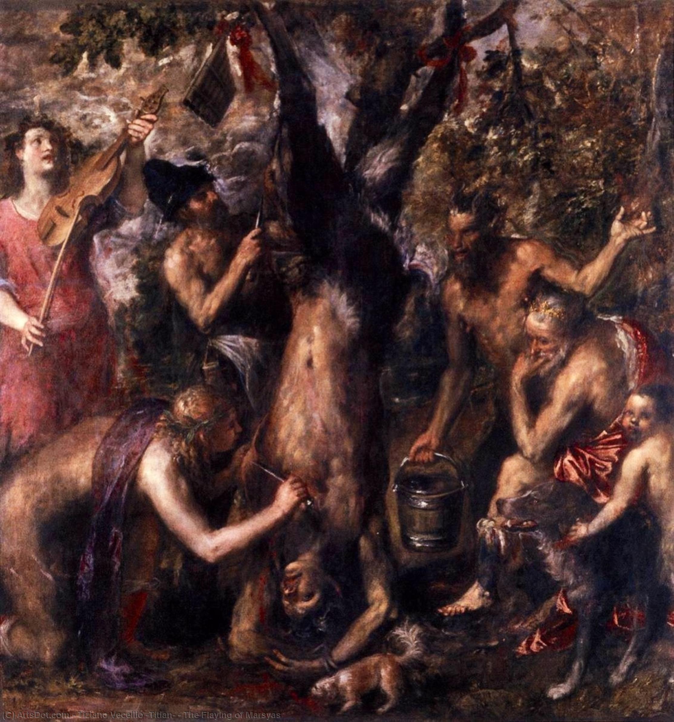 Wikioo.org - The Encyclopedia of Fine Arts - Painting, Artwork by Tiziano Vecellio (Titian) - The Flaying of Marsyas