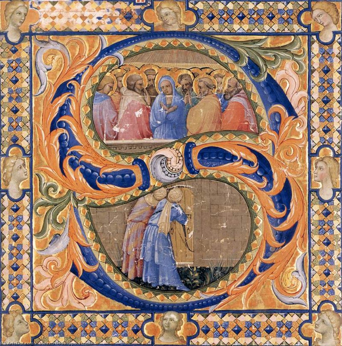 WikiOO.org - אנציקלופדיה לאמנויות יפות - ציור, יצירות אמנות Matteo Di Filippo Torelli - Gradual (Cod. H 74, folio 122v)