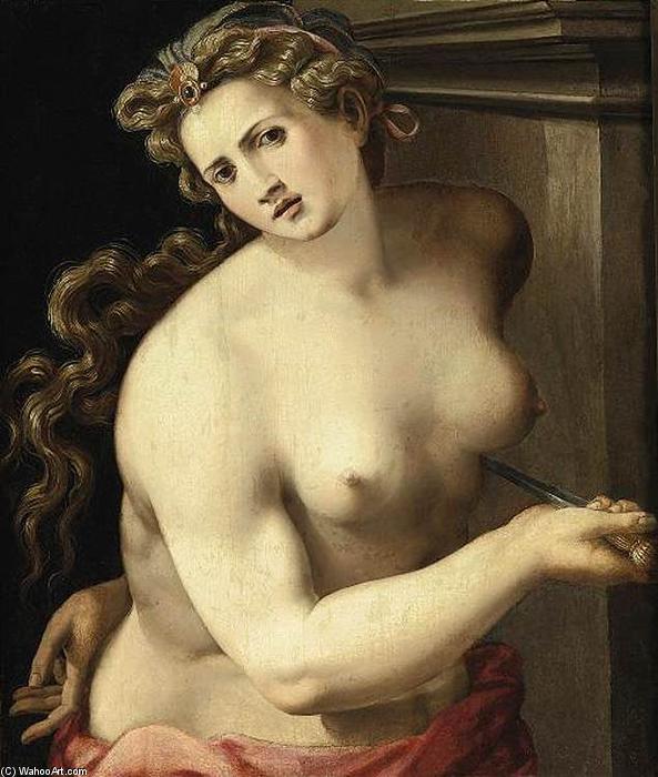 Wikioo.org - The Encyclopedia of Fine Arts - Painting, Artwork by Michele Di Ridolfo Del Ghirlandaio (Michele Tosini) - Lucretia