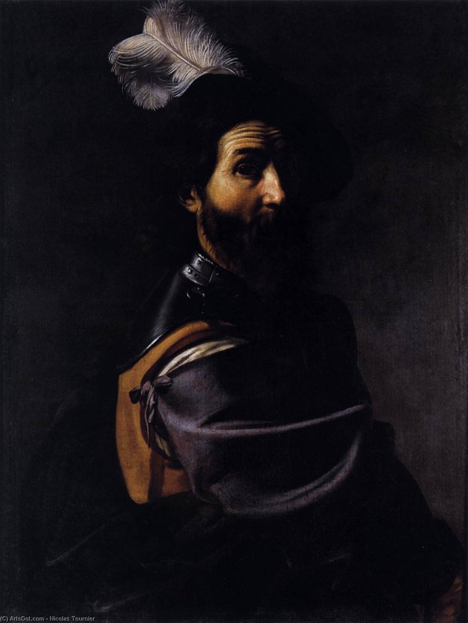 WikiOO.org - Encyclopedia of Fine Arts - Maleri, Artwork Nicolas Tournier - Soldier