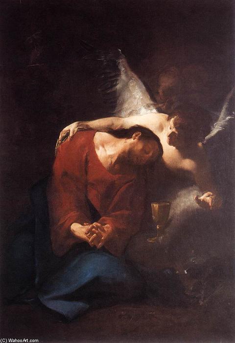WikiOO.org - אנציקלופדיה לאמנויות יפות - ציור, יצירות אמנות Paul Troger - Christ Comforted by an Angel
