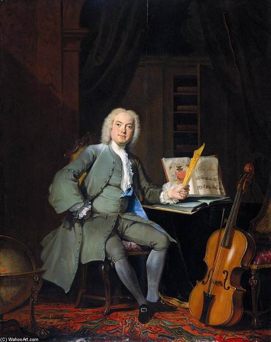 WikiOO.org - Енциклопедия за изящни изкуства - Живопис, Произведения на изкуството Cornelis Troost - Portrait of a Music Lover