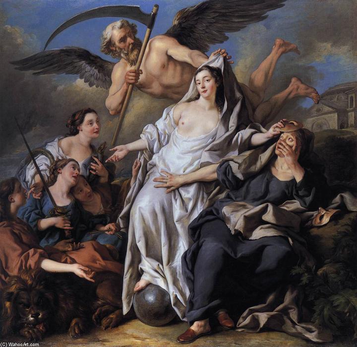 Wikioo.org - The Encyclopedia of Fine Arts - Painting, Artwork by Jean François De Troy - An Allegory of Time Unveiling Truth