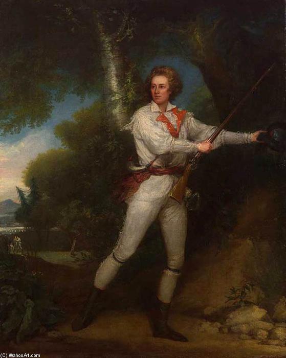 Wikioo.org - The Encyclopedia of Fine Arts - Painting, Artwork by John Trumbull - Portrait of Captain Samuel Blodget in Rifle Dress