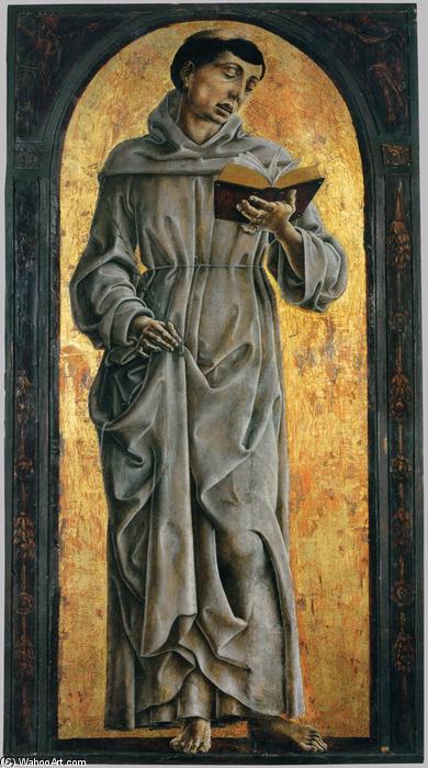Wikioo.org - Bách khoa toàn thư về mỹ thuật - Vẽ tranh, Tác phẩm nghệ thuật Cosmè Tura - St Anthony of Padua Reading