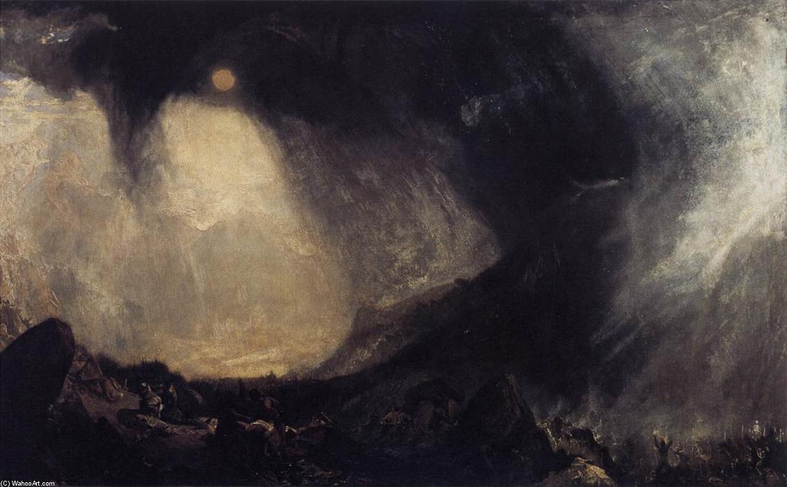Wikioo.org - The Encyclopedia of Fine Arts - Painting, Artwork by William Turner - Snow Storm, Hannibal and his Army Crossing the Alps