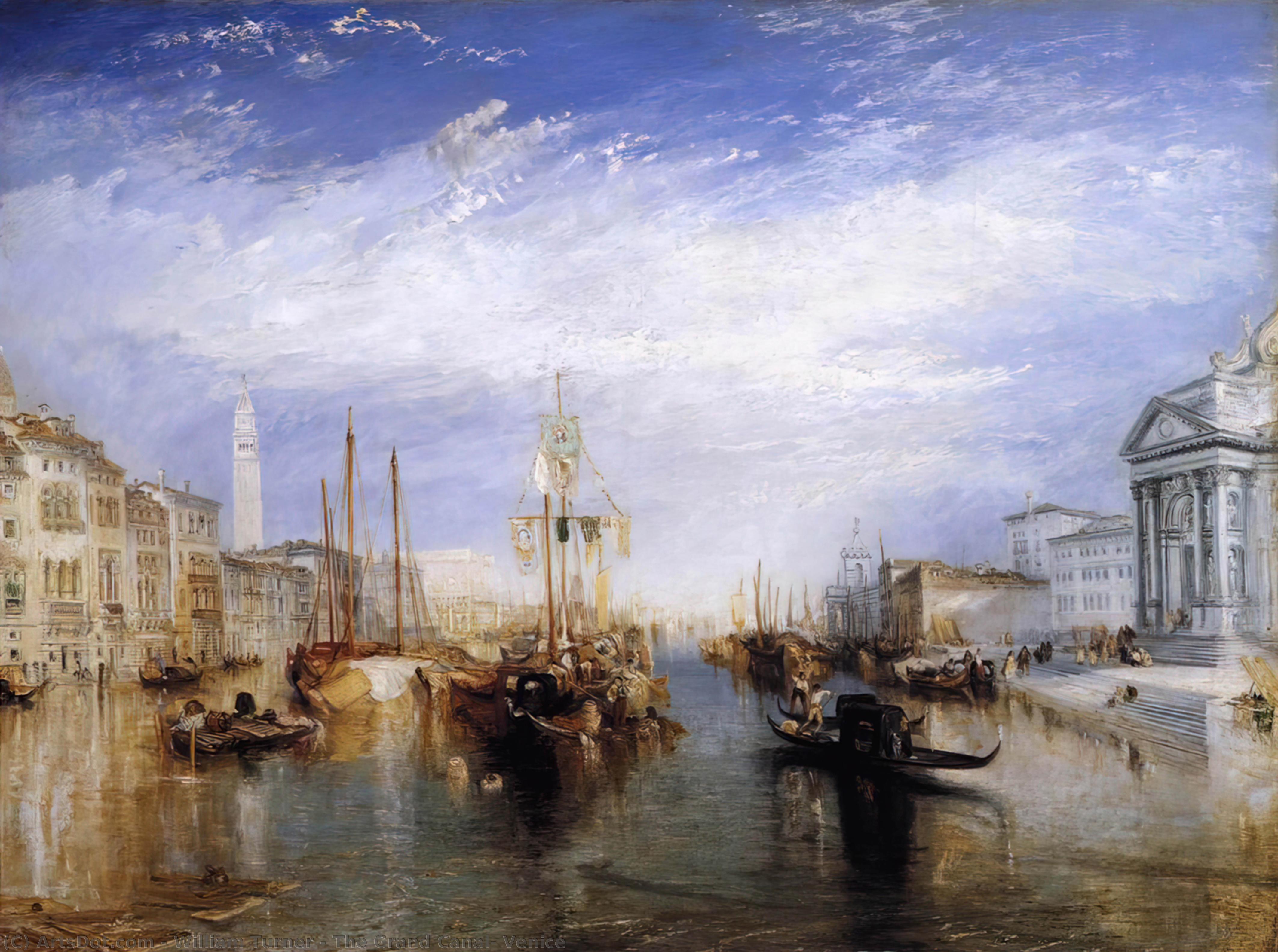 Wikioo.org - The Encyclopedia of Fine Arts - Painting, Artwork by William Turner - The Grand Canal, Venice