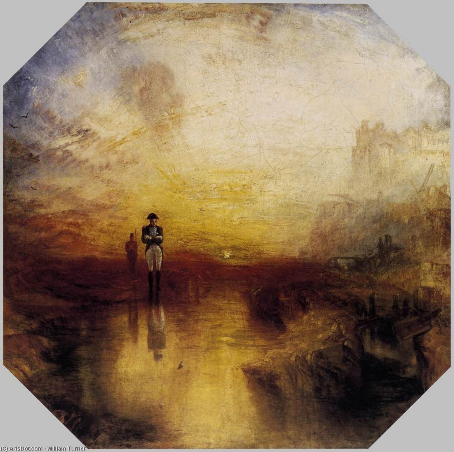 Wikioo.org - สารานุกรมวิจิตรศิลป์ - จิตรกรรม William Turner - War, the Exile and the Rock Limpet