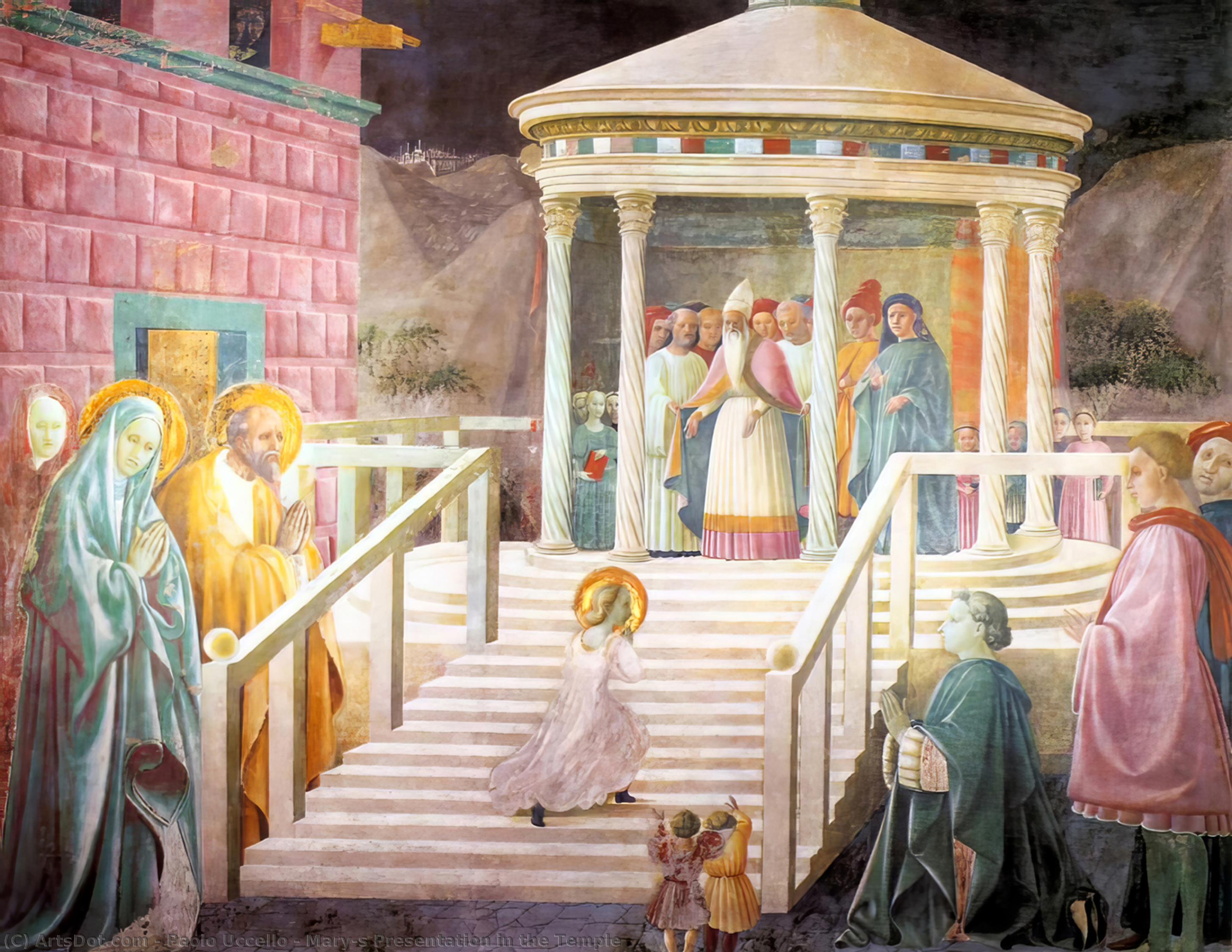 Wikioo.org – L'Enciclopedia delle Belle Arti - Pittura, Opere di Paolo Uccello - Mary's presentazione nel tempio