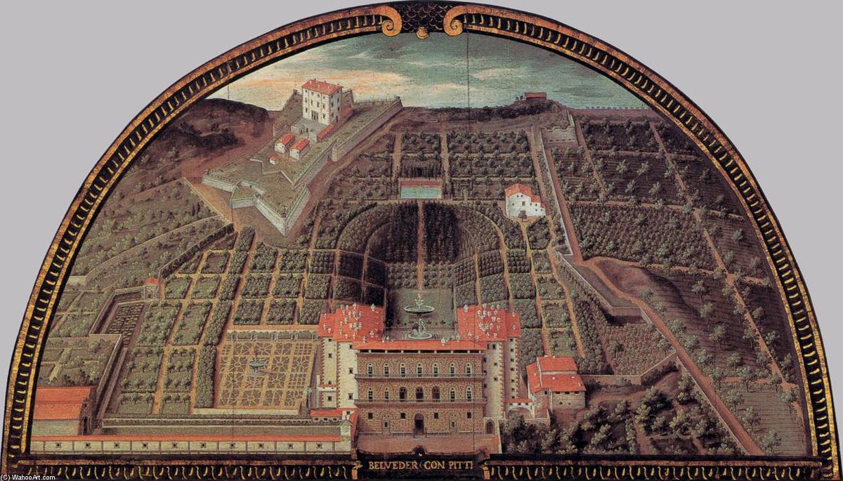 WikiOO.org - Enciclopedia of Fine Arts - Pictura, lucrări de artă Giusto Utens - Palazzo Pitti and the Forte Belvedere