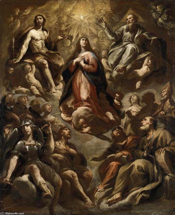 WikiOO.org - Encyclopedia of Fine Arts - Maalaus, taideteos Andrea Vaccaro - Assumption of the Virgin