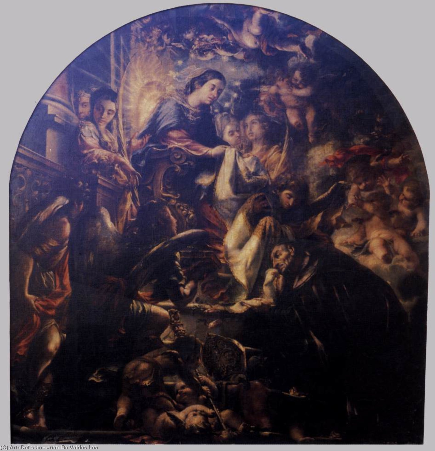 Wikioo.org - The Encyclopedia of Fine Arts - Painting, Artwork by Juan De Valdés Leal - Miracle of St Ildefonsus