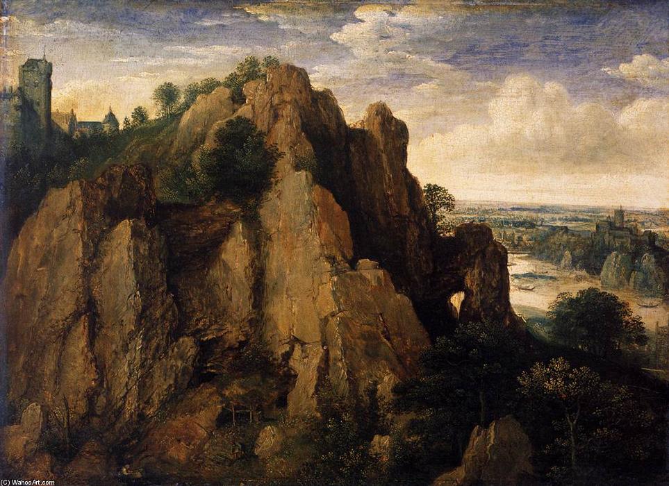 WikiOO.org - Encyclopedia of Fine Arts - Malba, Artwork Lucas Van Valkenborch - Mountainous Landscape
