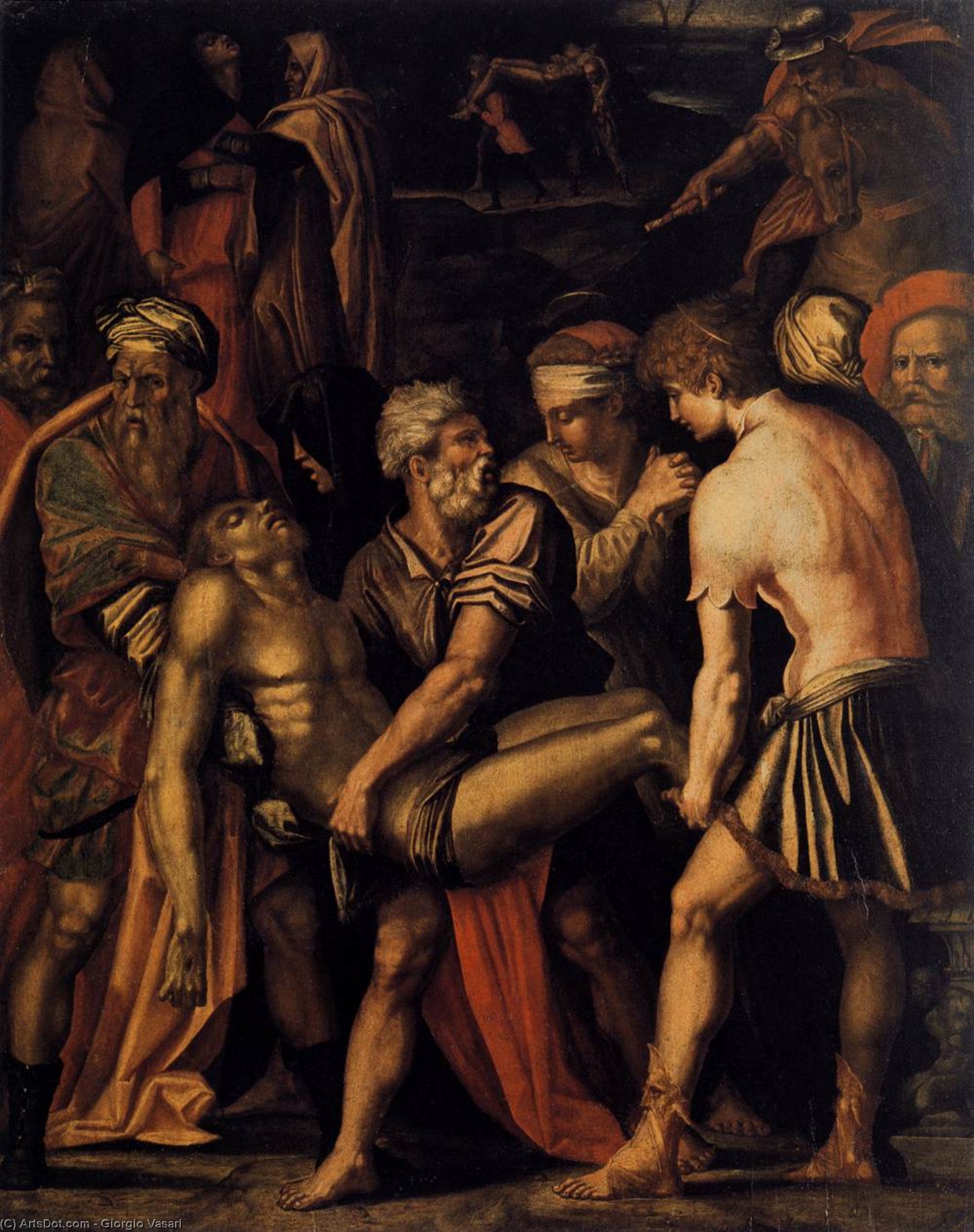 Wikioo.org - The Encyclopedia of Fine Arts - Painting, Artwork by Giorgio Vasari - Entombment