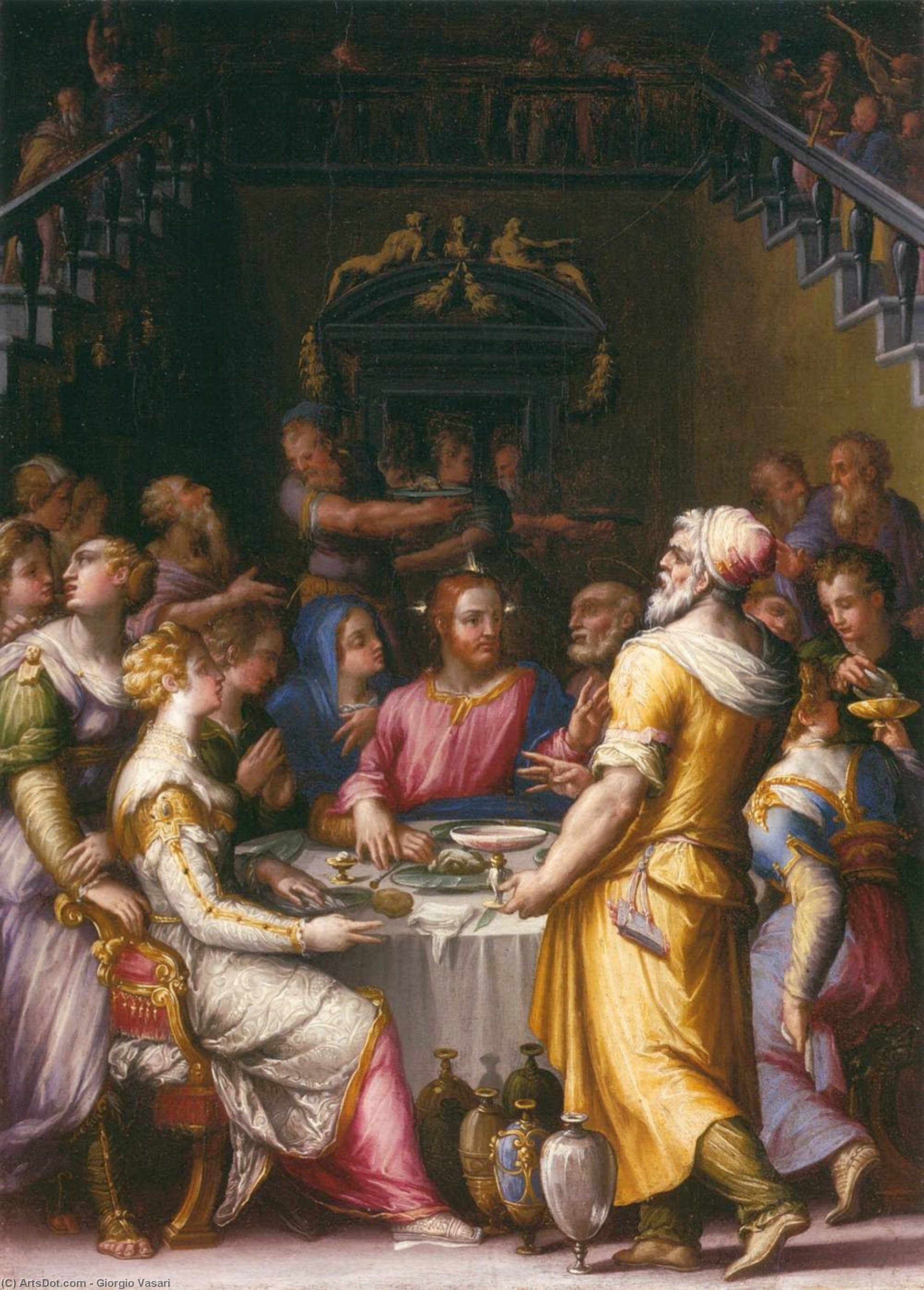 WikiOO.org - Encyclopedia of Fine Arts - Maleri, Artwork Giorgio Vasari - Marriage at Cana