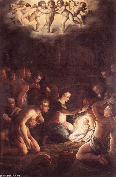 Wikioo.org - Bách khoa toàn thư về mỹ thuật - Vẽ tranh, Tác phẩm nghệ thuật Giorgio Vasari - The Nativity