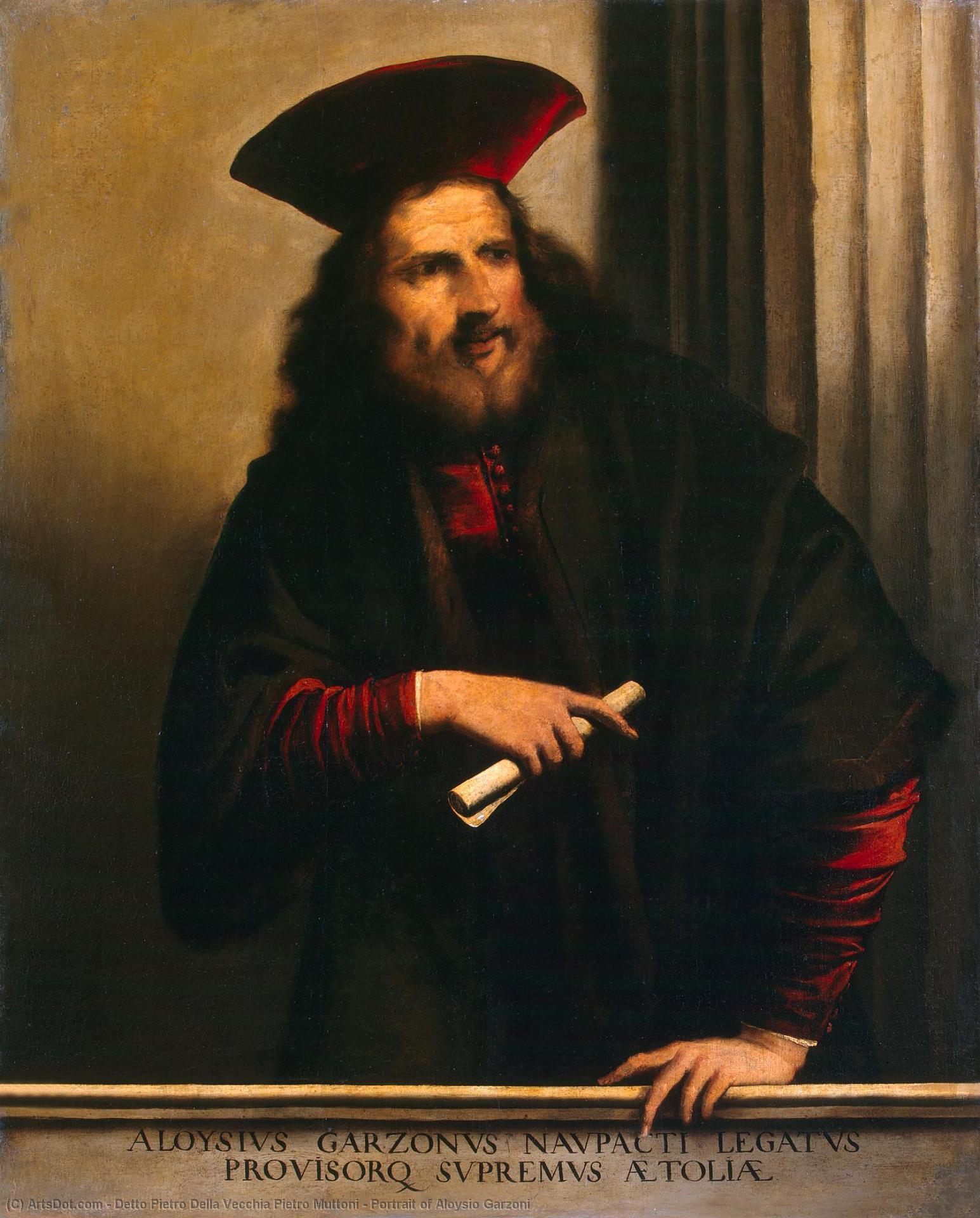 WikiOO.org - 백과 사전 - 회화, 삽화 Detto Pietro Della Vecchia Pietro Muttoni - Portrait of Aloysio Garzoni