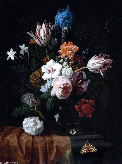 Wikioo.org - The Encyclopedia of Fine Arts - Painting, Artwork by Nicolaes Van Veerendael - Flower Still-Life