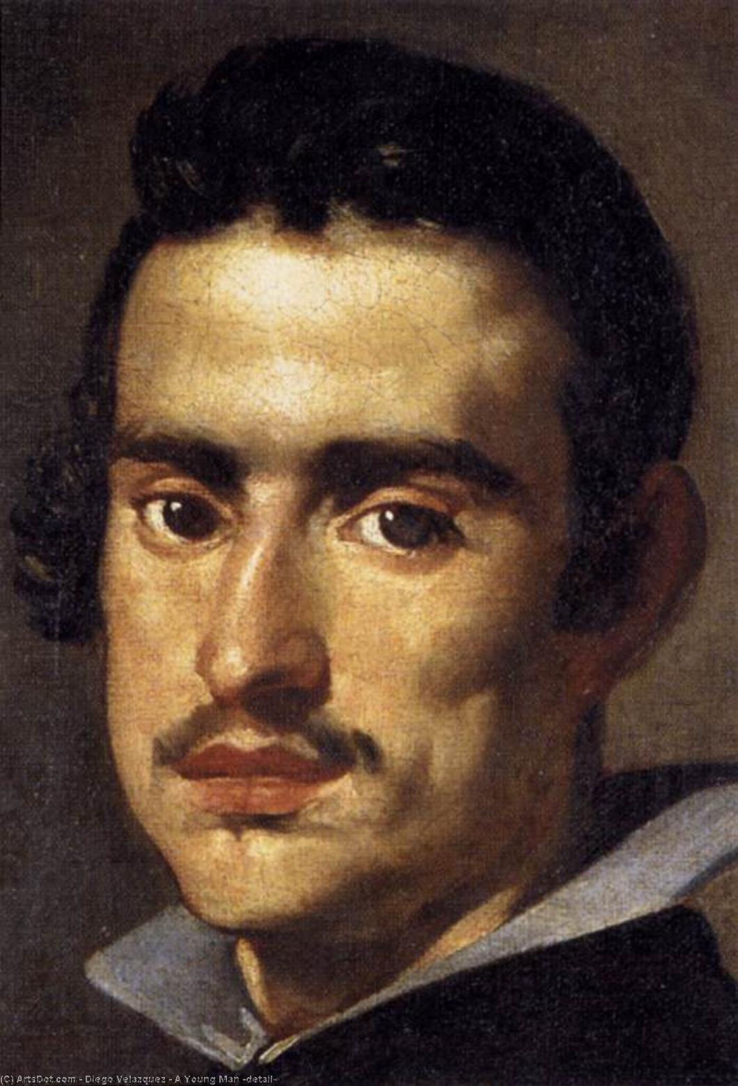 WikiOO.org - 백과 사전 - 회화, 삽화 Diego Velazquez - A Young Man (detail)