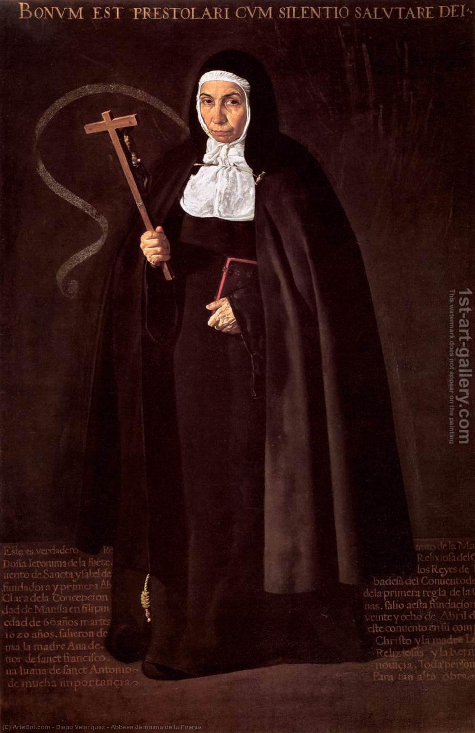 WikiOO.org - 백과 사전 - 회화, 삽화 Diego Velazquez - Abbess Jerónima de la Fuente