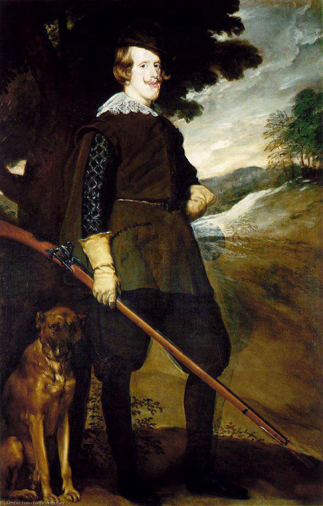 Wikioo.org - The Encyclopedia of Fine Arts - Painting, Artwork by Diego Velazquez - King Philip IV as a Huntsman