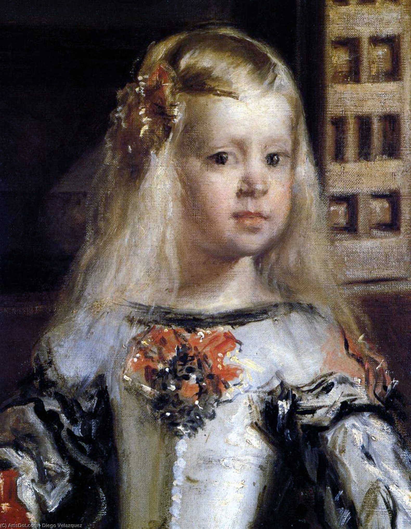 Wikioo.org – La Enciclopedia de las Bellas Artes - Pintura, Obras de arte de Diego Velazquez - las meninas ( detalle ) ( 11 )