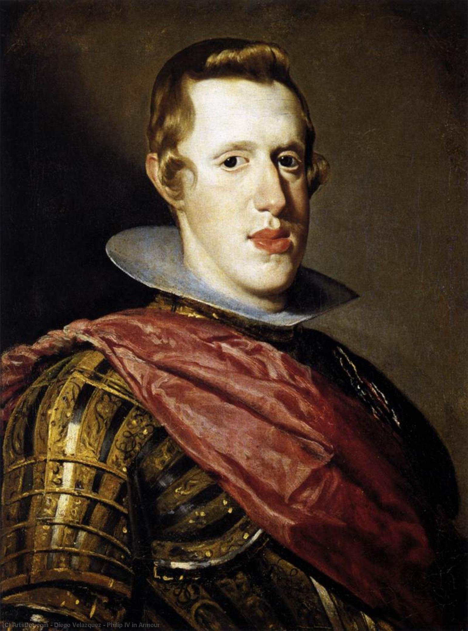Wikioo.org - The Encyclopedia of Fine Arts - Painting, Artwork by Diego Velazquez - Philip IV in Armour