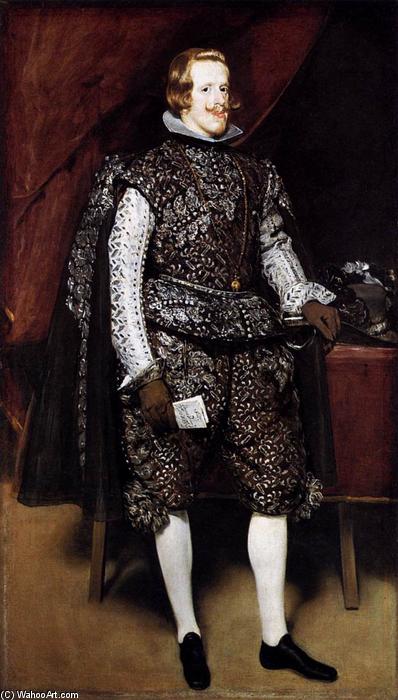 Wikioo.org - The Encyclopedia of Fine Arts - Painting, Artwork by Diego Velazquez - Philip IV in Brown and Silver