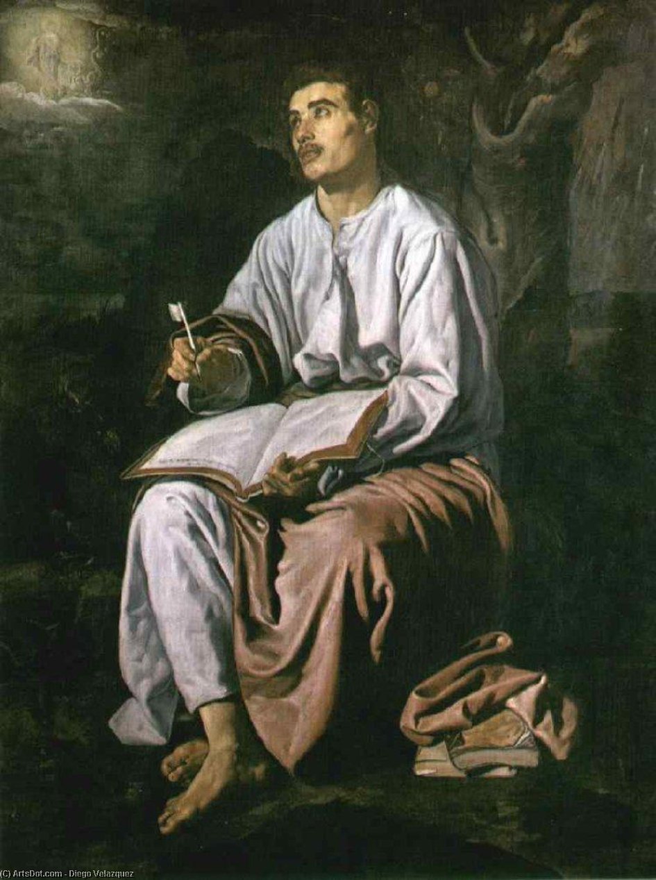 WikiOO.org - Encyclopedia of Fine Arts - Maleri, Artwork Diego Velazquez - St John the Evangelist at Patmos