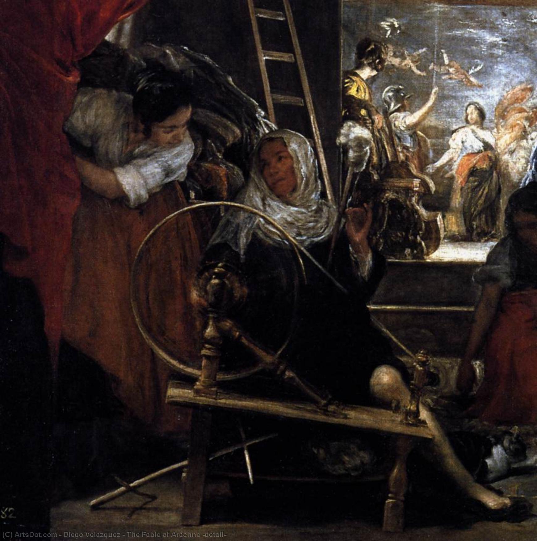 Wikioo.org – L'Enciclopedia delle Belle Arti - Pittura, Opere di Diego Velazquez - La Favola di Aracne particolare