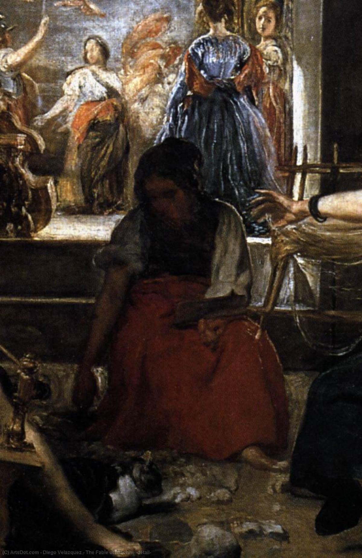 Wikioo.org – La Enciclopedia de las Bellas Artes - Pintura, Obras de arte de Diego Velazquez - La fábula de Aracne Detalle