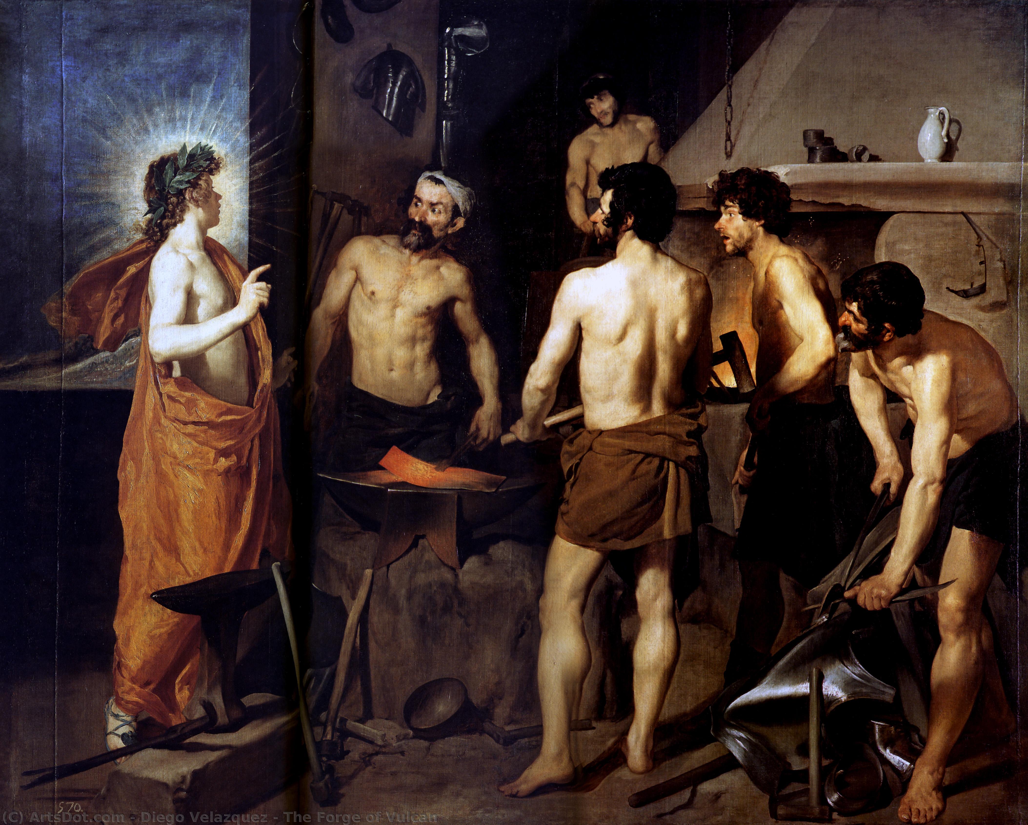 Wikioo.org - The Encyclopedia of Fine Arts - Painting, Artwork by Diego Velazquez - The Forge of Vulcan