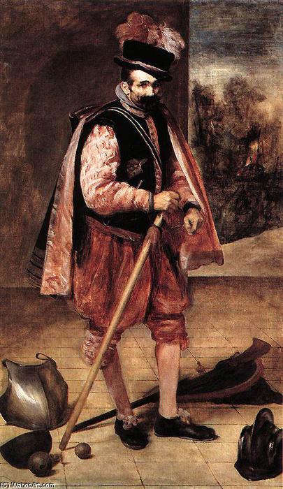 WikiOO.org - Enciclopédia das Belas Artes - Pintura, Arte por Diego Velazquez - The Jester Known as Don Juan de Austria