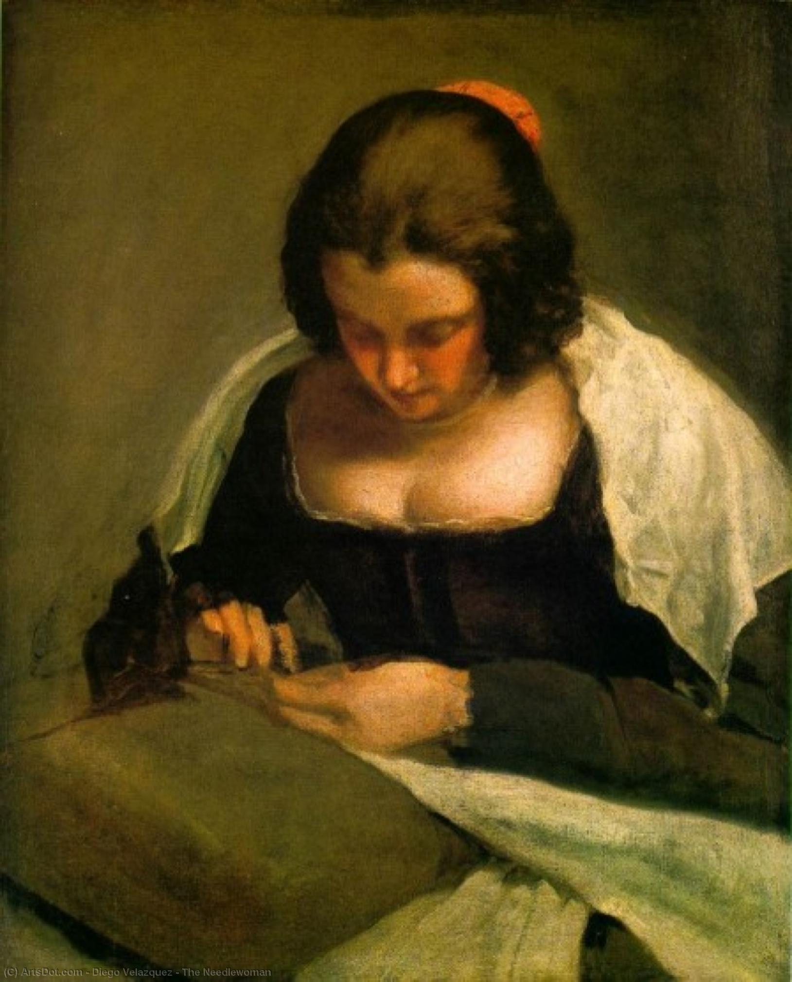 WikiOO.org - Encyclopedia of Fine Arts - Maleri, Artwork Diego Velazquez - The Needlewoman