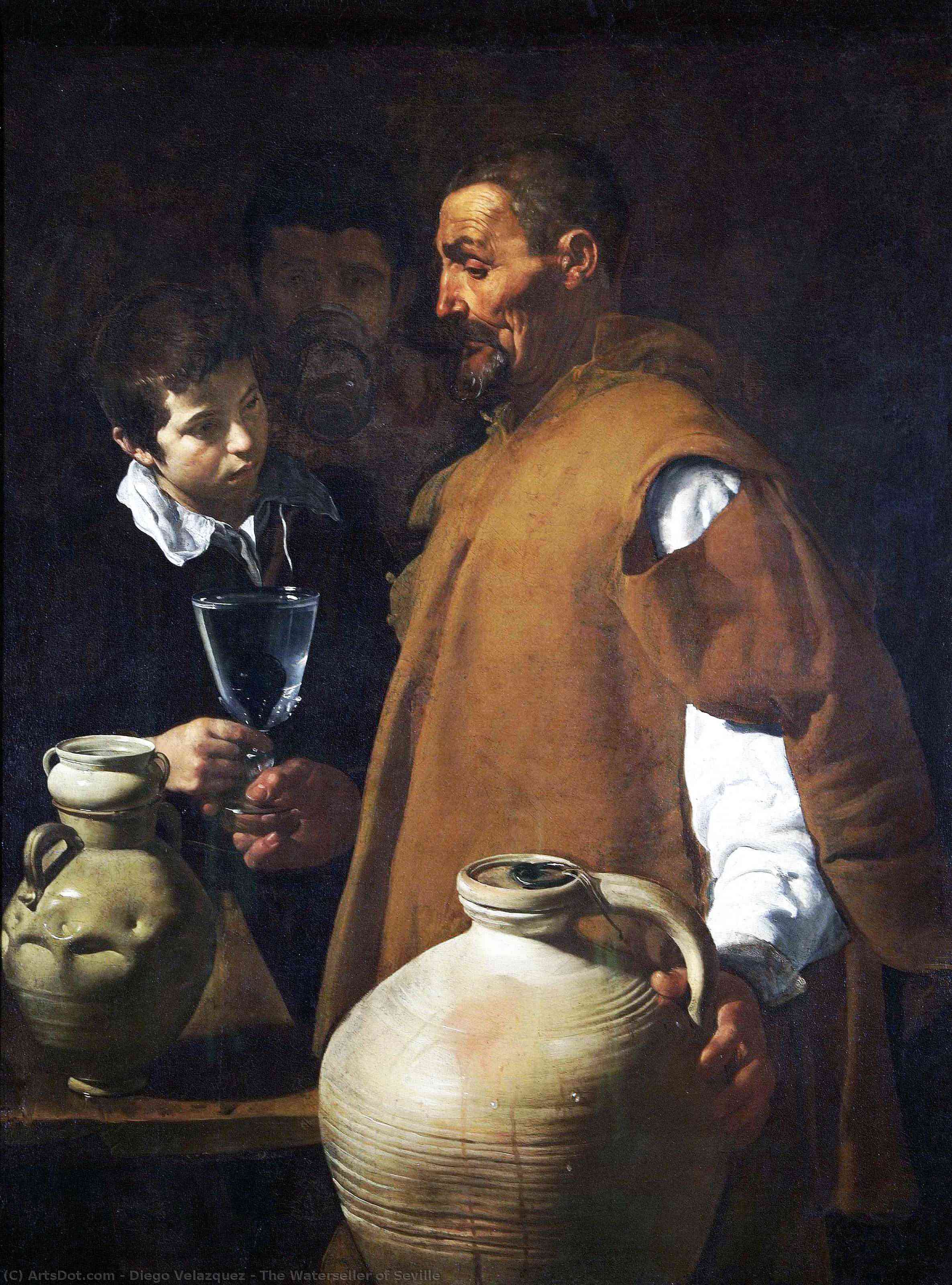 Wikioo.org - The Encyclopedia of Fine Arts - Painting, Artwork by Diego Velazquez - The Waterseller of Seville