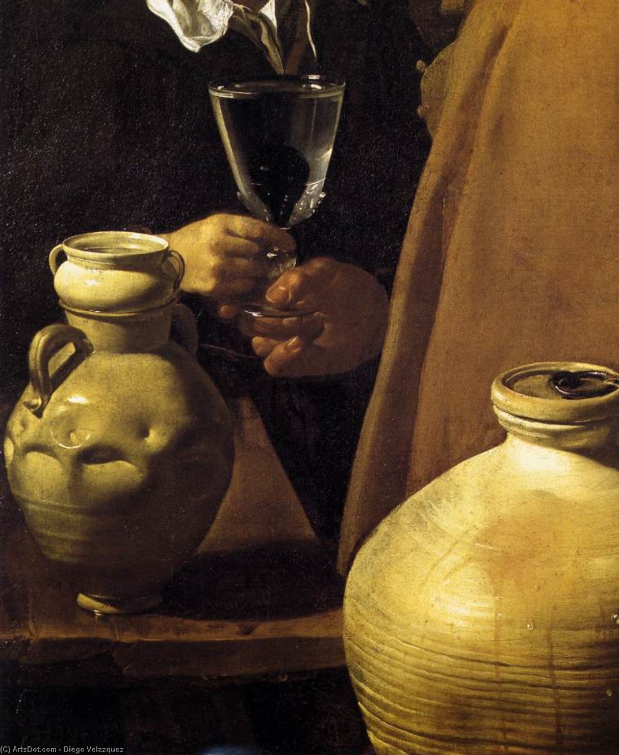 Wikioo.org - The Encyclopedia of Fine Arts - Painting, Artwork by Diego Velazquez - The Waterseller of Seville (detail)